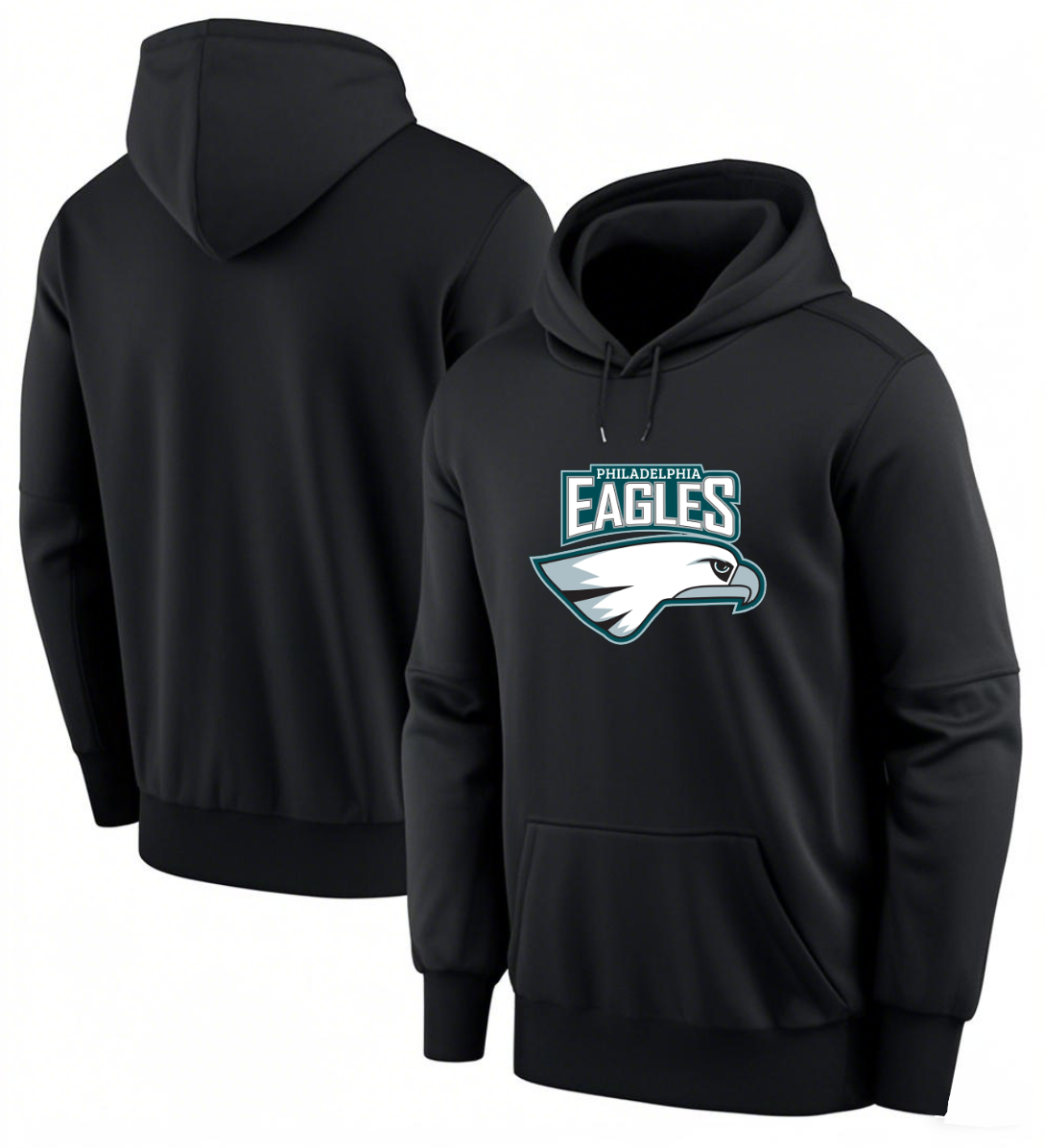 Men 2025 Philadelphia Eagles black hoodie style 22->philadelphia eagles->NFL Jersey